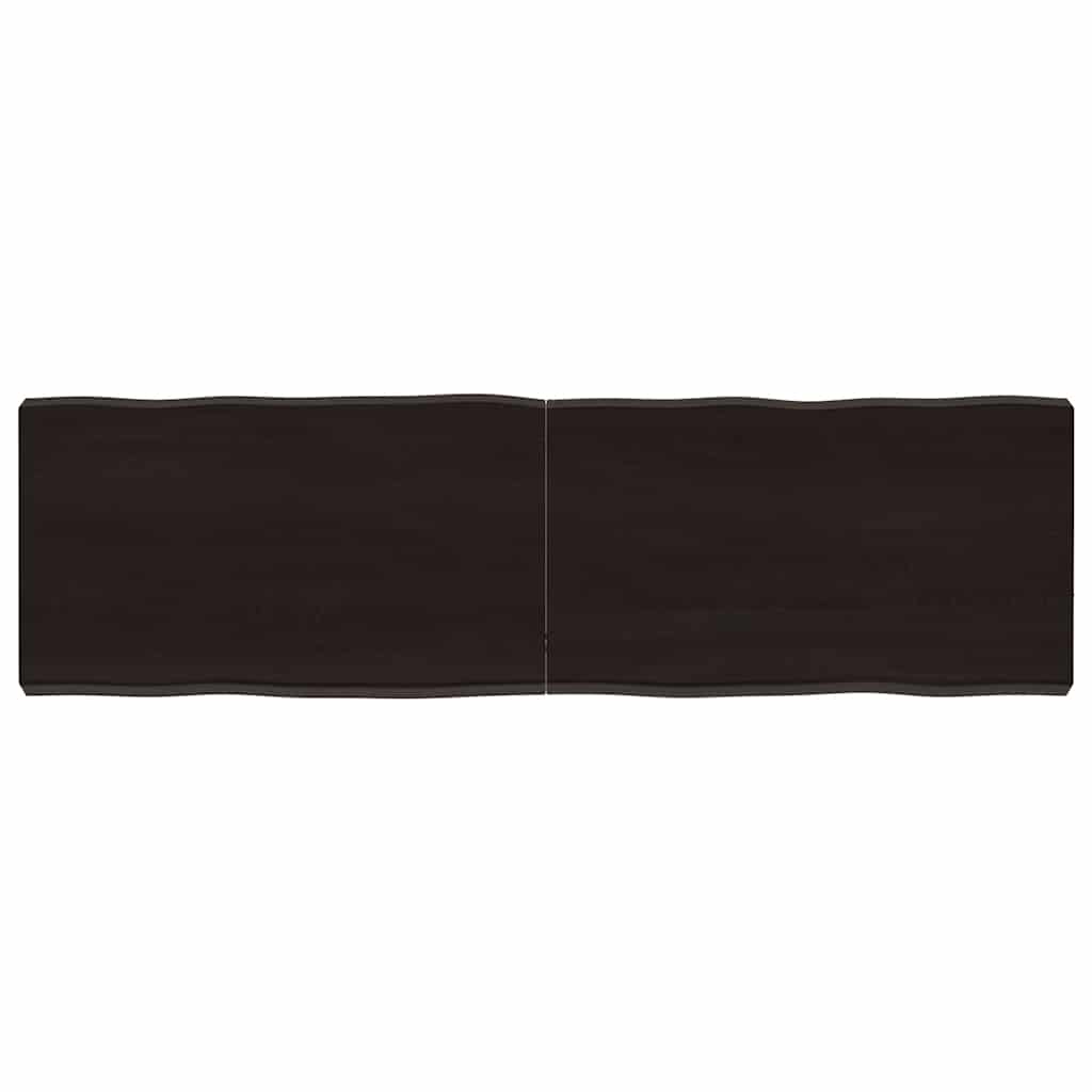 vidaXL Blat masă, 140x40x(2-6) cm, maro, lemn tratat contur organic vidaXL Blat masă, 140x40x(2-6) cm, maro, lemn tratat contur organic