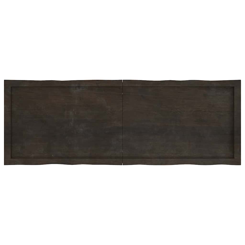 vidaXL Blat masă, 140x50x4 cm, gri, lemn stejar tratat contur organic vidaXL Blat masă, 140x50x4 cm, gri, lemn stejar tratat contur organic
