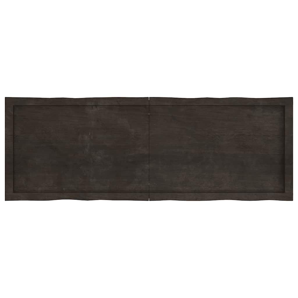 vidaXL Blat masă, 140x50x(2-6) cm, maro, lemn tratat contur organic vidaXL Blat masă, 140x50x(2-6) cm, maro, lemn tratat contur organic