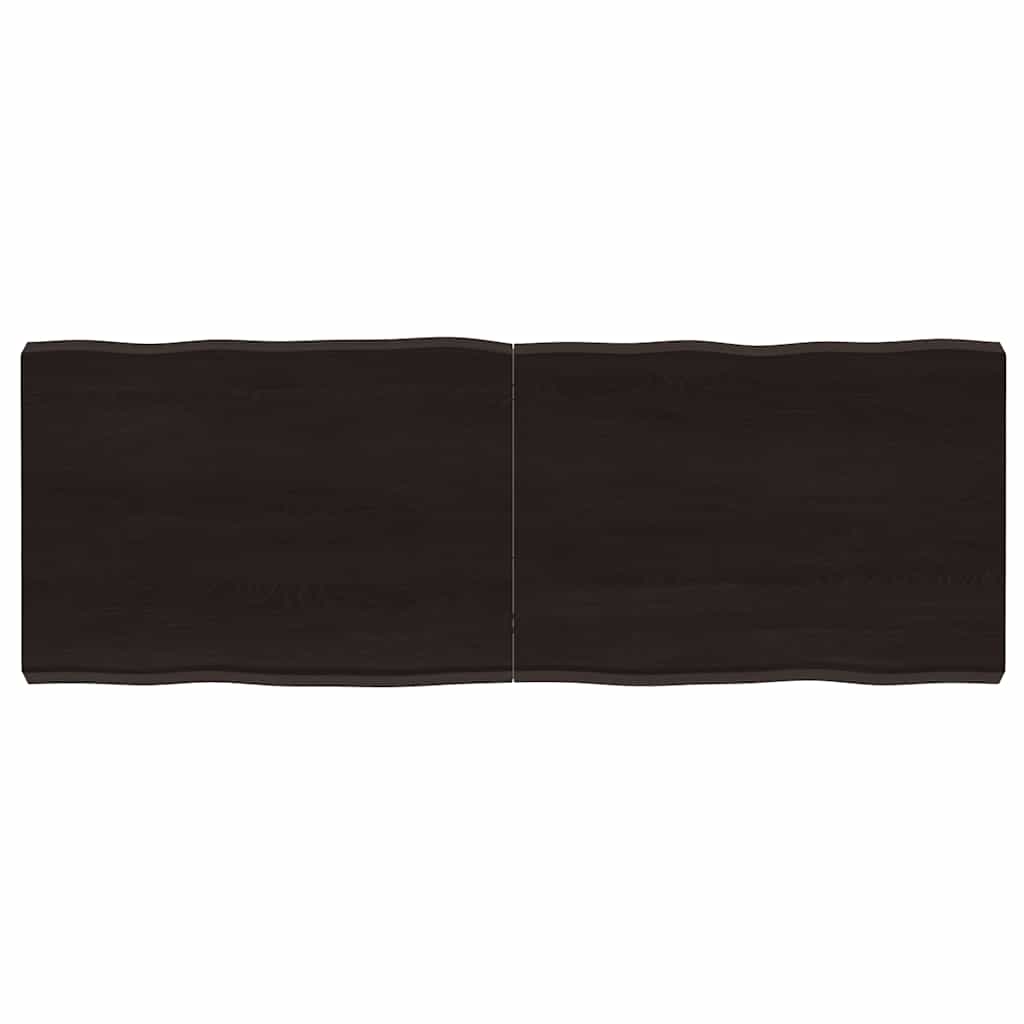 vidaXL Blat masă, 140x50x(2-6) cm, maro, lemn tratat contur organic vidaXL Blat masă, 140x50x(2-6) cm, maro, lemn tratat contur organic