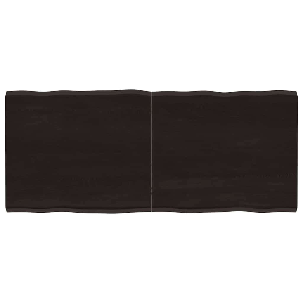 vidaXL Blat masă, 140x60x(2-4) cm, maro, lemn tratat contur organic vidaXL Blat masă, 140x60x(2-4) cm, maro, lemn tratat contur organic