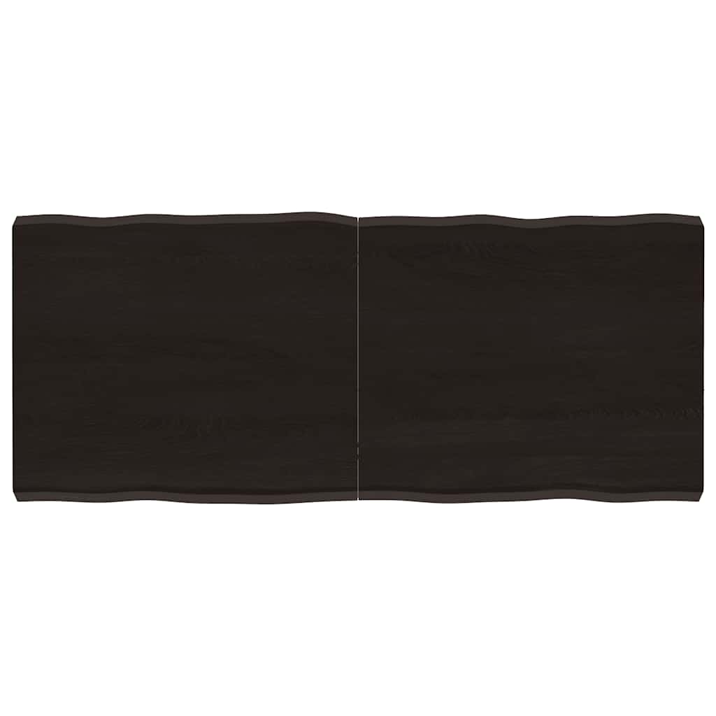 vidaXL Blat masă, 140x60x6 cm, gri, lemn stejar tratat contur organic