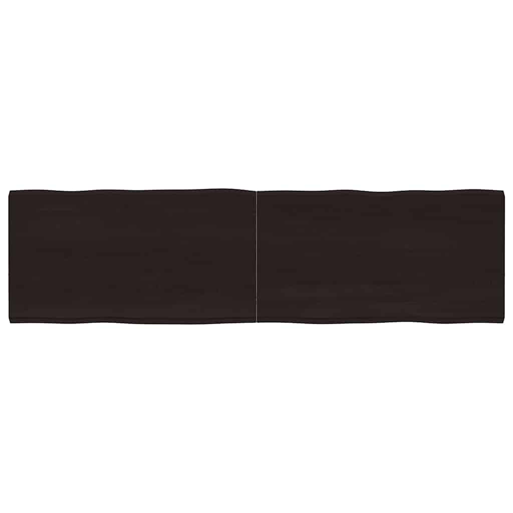 vidaXL Blat masă, 180x50x(2-4) cm, maro, lemn tratat contur organic vidaXL Blat masă, 180x50x(2-4) cm, maro, lemn tratat contur organic