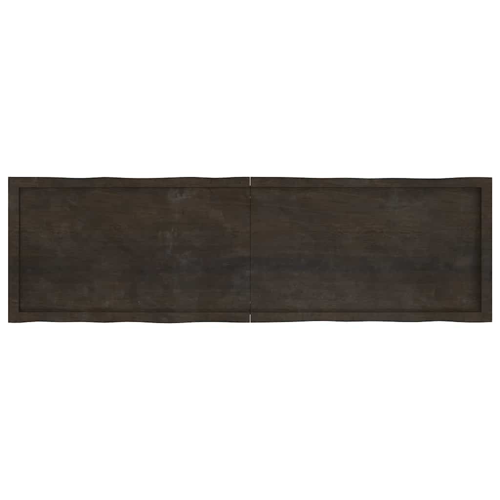 vidaXL Blat masă, 180x50x6 cm, gri, lemn stejar tratat contur organic vidaXL Blat masă, 180x50x6 cm, gri, lemn stejar tratat contur organic