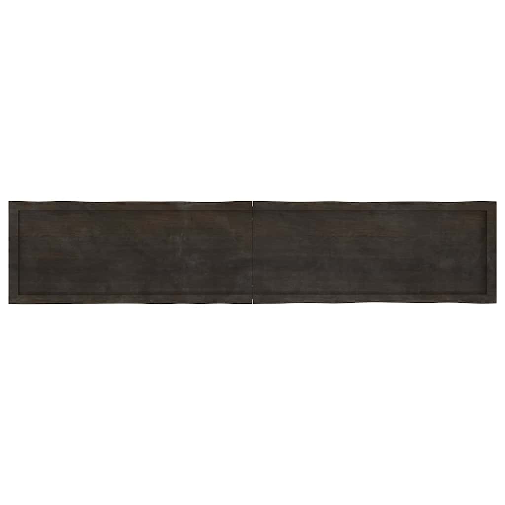 vidaXL Blat masă, 200x40x4 cm, gri, lemn stejar tratat contur organic