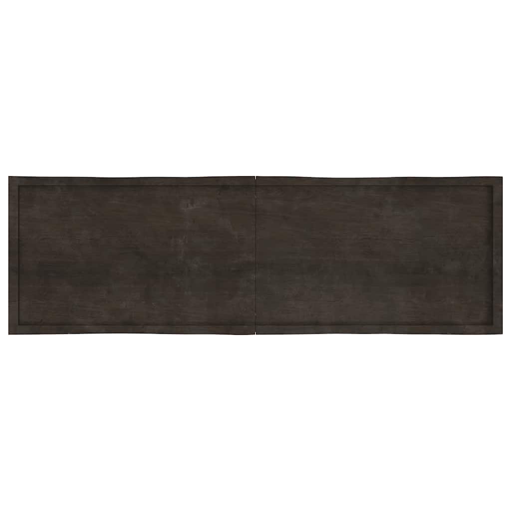 vidaXL Blat masă, 200x60x4 cm, gri, lemn stejar tratat contur organic