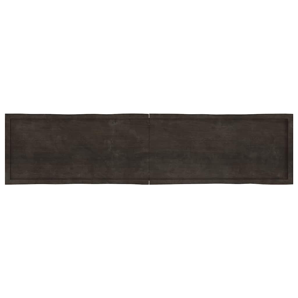 vidaXL Blat masă, 220x50x6 cm, gri, lemn stejar tratat contur organic vidaXL Blat masă, 220x50x6 cm, gri, lemn stejar tratat contur organic