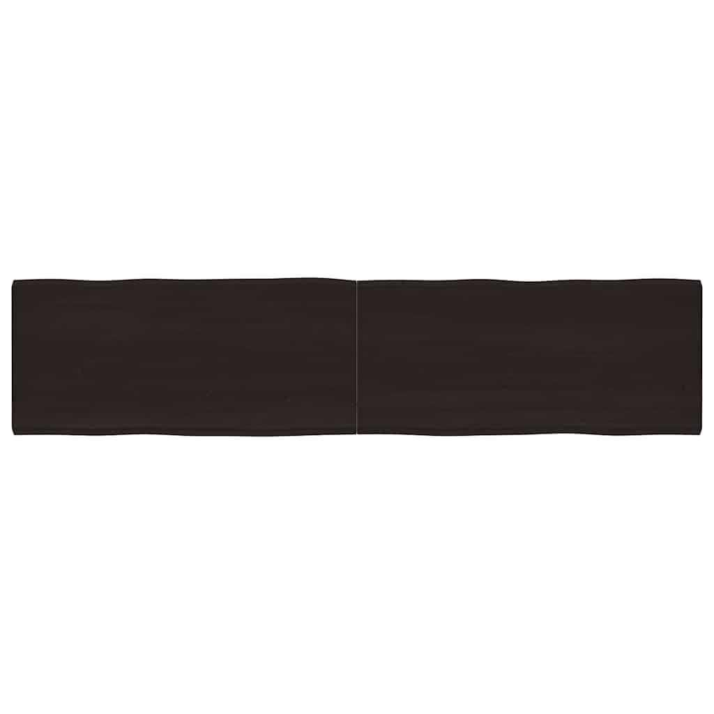 vidaXL Blat masă, 220x50x6 cm, gri, lemn stejar tratat contur organic vidaXL Blat masă, 220x50x6 cm, gri, lemn stejar tratat contur organic