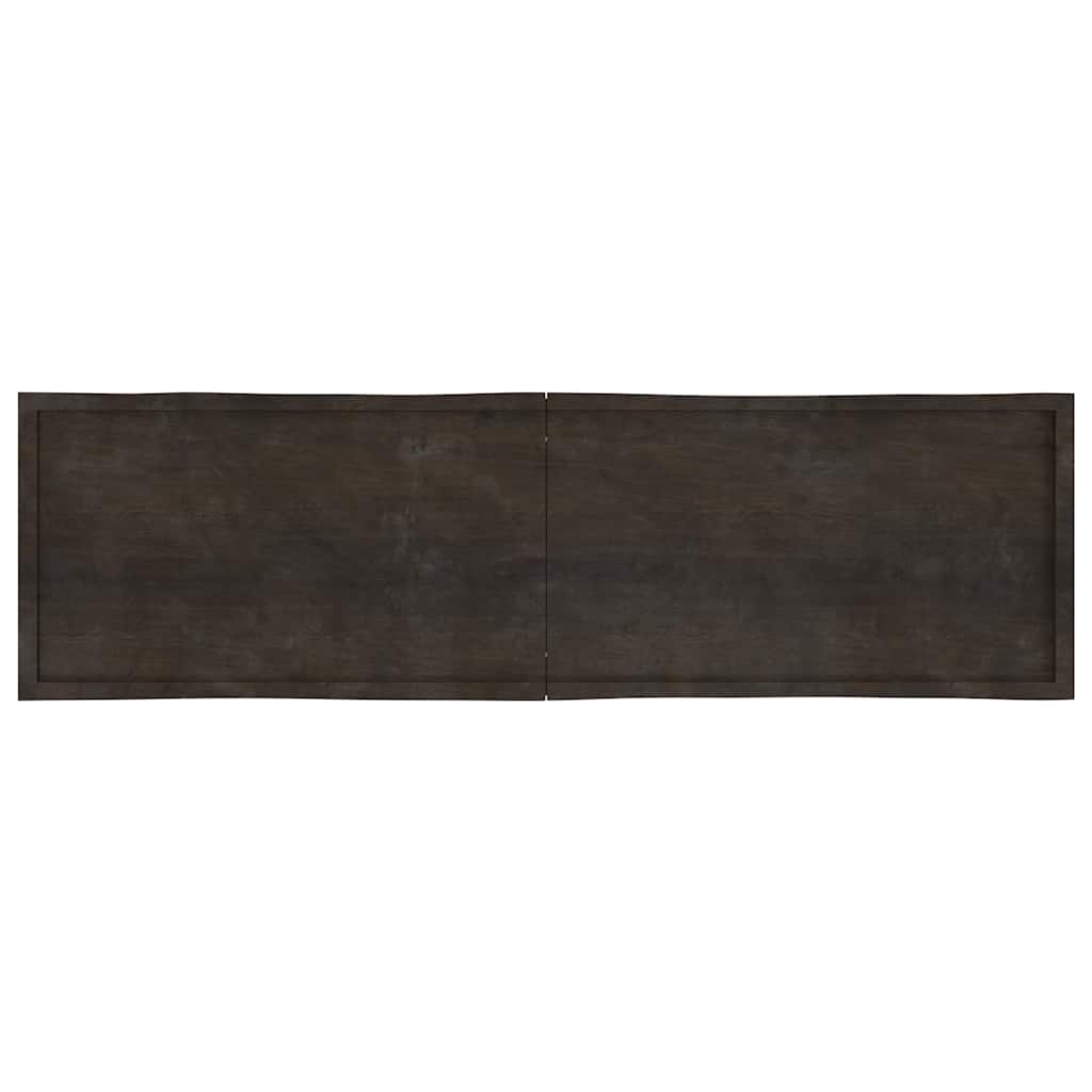 vidaXL Blat masă, 220x60x(2-4) cm, maro, lemn tratat contur organic vidaXL Blat masă, 220x60x(2-4) cm, maro, lemn tratat contur organic