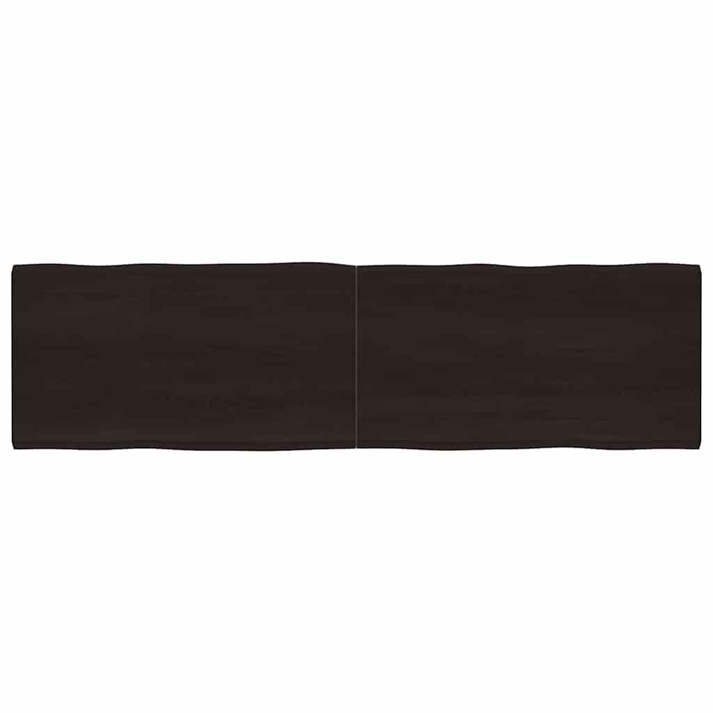 vidaXL Blat masă, 220x60x(2-4) cm, maro, lemn tratat contur organic vidaXL Blat masă, 220x60x(2-4) cm, maro, lemn tratat contur organic