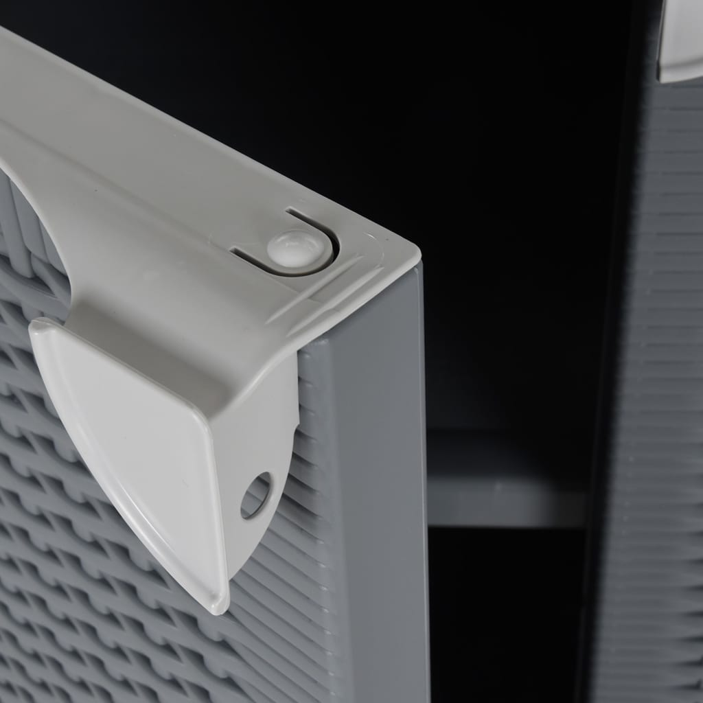 vidaXL Dulap de depozitare pentru grădină, gri, 65x45x88 cm, PP ratan