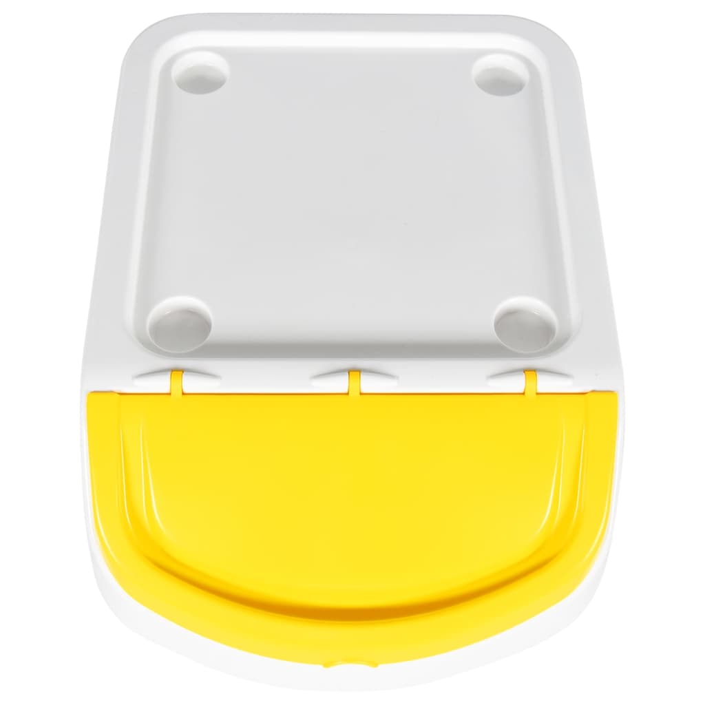 vidaXL Coșuri de gunoi stivuibile cu capace, 3 buc., alb, 120 L, PP