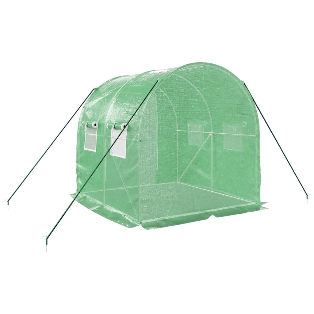 vidaXL Seră cu un cadru din oțel, verde, 4 m², 2x2x2 m vidaXL Seră cu un cadru din oțel, verde, 4 m², 2x2x2 m