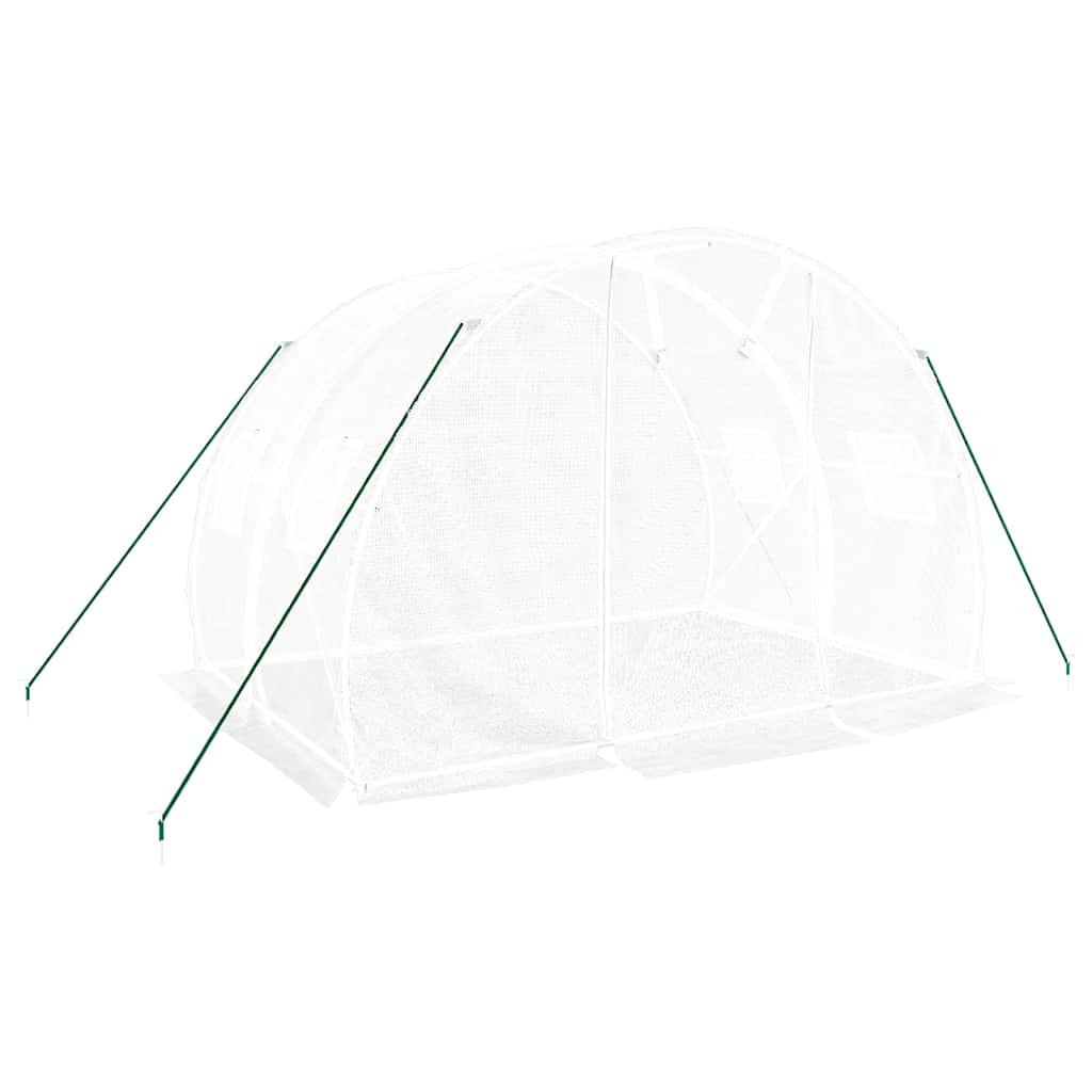 vidaXL Seră cu un cadru din oțel, alb, 6 m², 3x2x2 m vidaXL Seră cu un cadru din oțel, alb, 6 m², 3x2x2 m