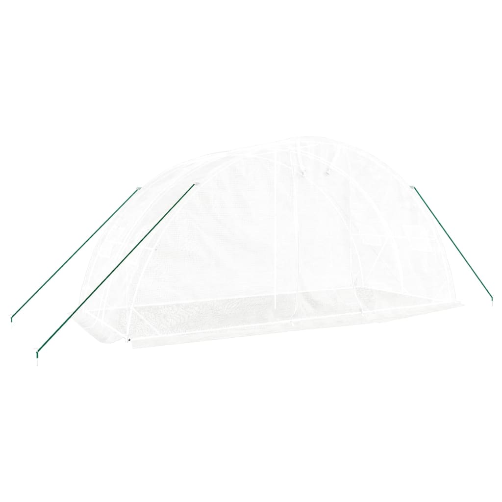 vidaXL Seră cu cadru din oțel, alb, 10 m², 5x2x2,3 m vidaXL Seră cu cadru din oțel, alb, 10 m², 5x2x2,3 m
