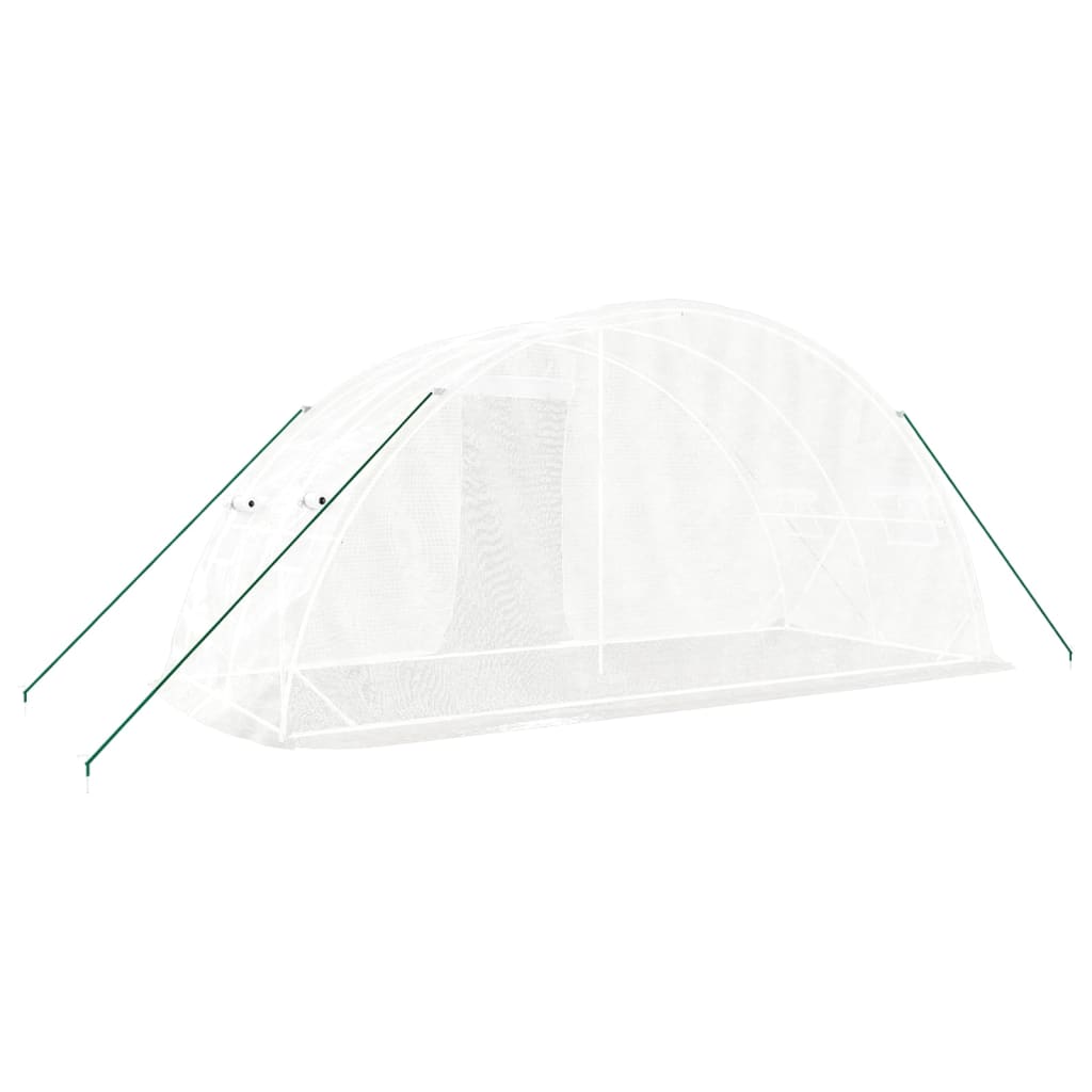 vidaXL Seră cu cadru din oțel, alb, 10 m², 5x2x2,3 m vidaXL Seră cu cadru din oțel, alb, 10 m², 5x2x2,3 m