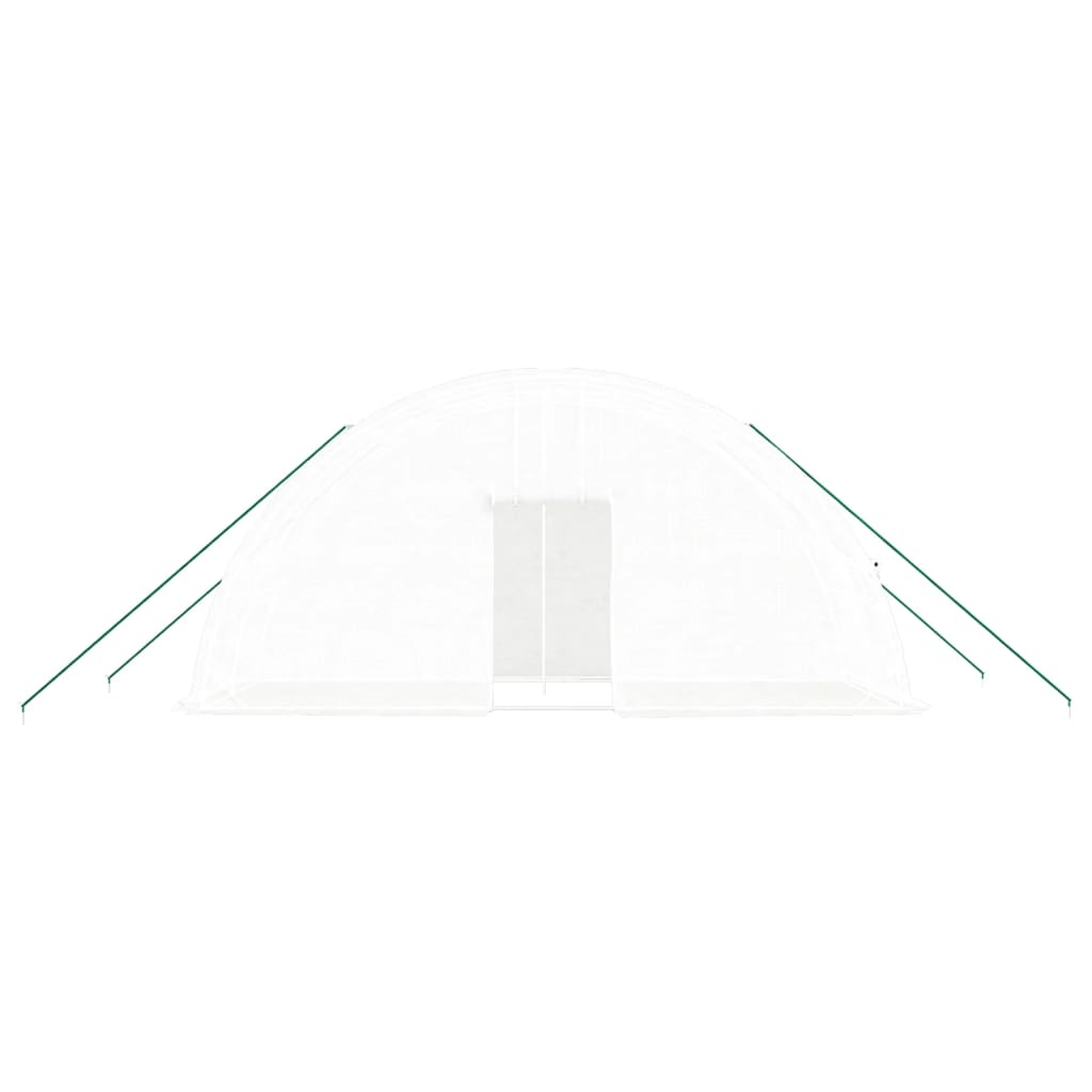 vidaXL Seră cu cadru din oțel, alb, 12 m², 6x2x2,85 m vidaXL Seră cu cadru din oțel, alb, 12 m², 6x2x2,85 m