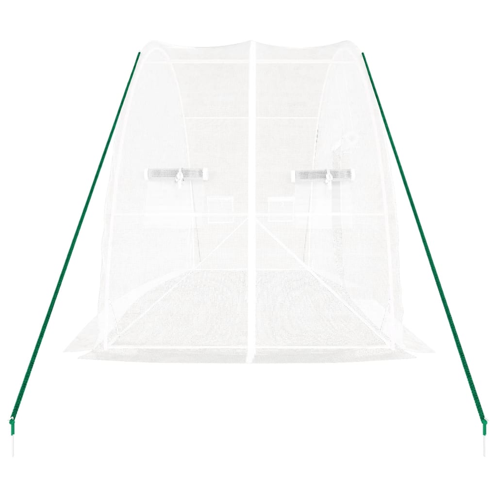 vidaXL Seră cu cadru din oțel, alb, 12 m², 6x2x2,85 m vidaXL Seră cu cadru din oțel, alb, 12 m², 6x2x2,85 m