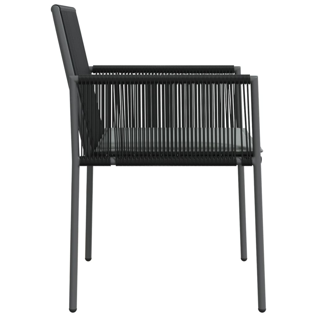 vidaXL Scaune grădină cu perne 2 buc. negru 54x60,5x83,5 cm poliratan vidaXL Scaune grădină cu perne 2 buc. negru 54x60,5x83,5 cm poliratan