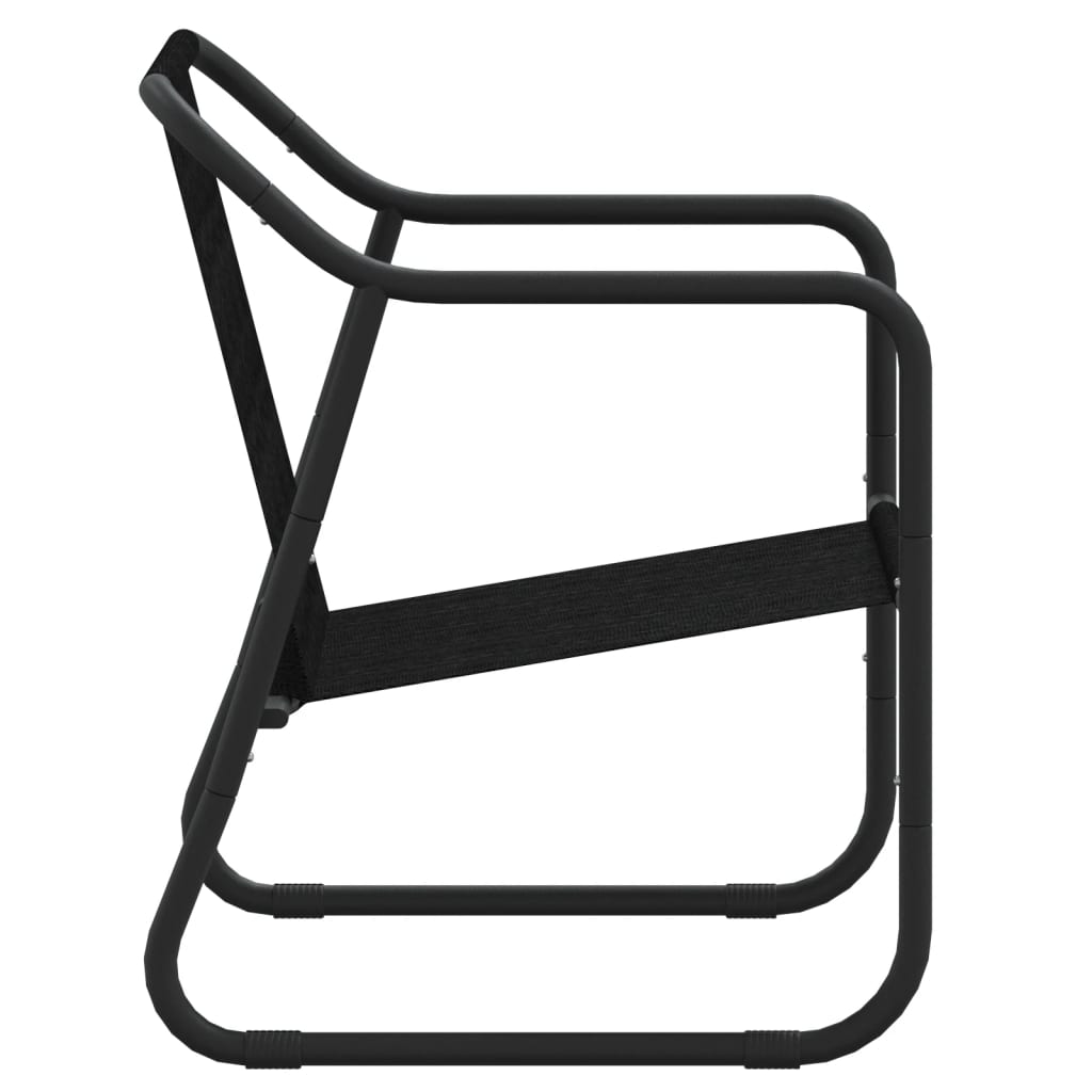 vidaXL Set mobilier de grădină, cu perne, antracit, 3 piese, oțel