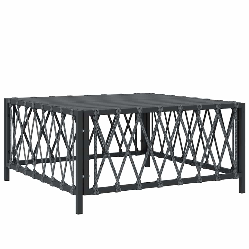 vidaXL Masă de grădină, antracit, 70x70x34 cm, material țesut vidaXL Masă de grădină, antracit, 70x70x34 cm, material țesut