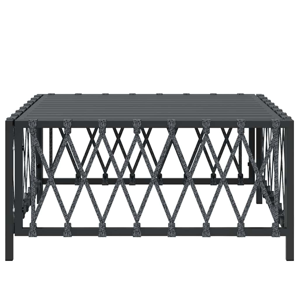 vidaXL Masă de grădină, antracit, 70x70x34 cm, material țesut vidaXL Masă de grădină, antracit, 70x70x34 cm, material țesut