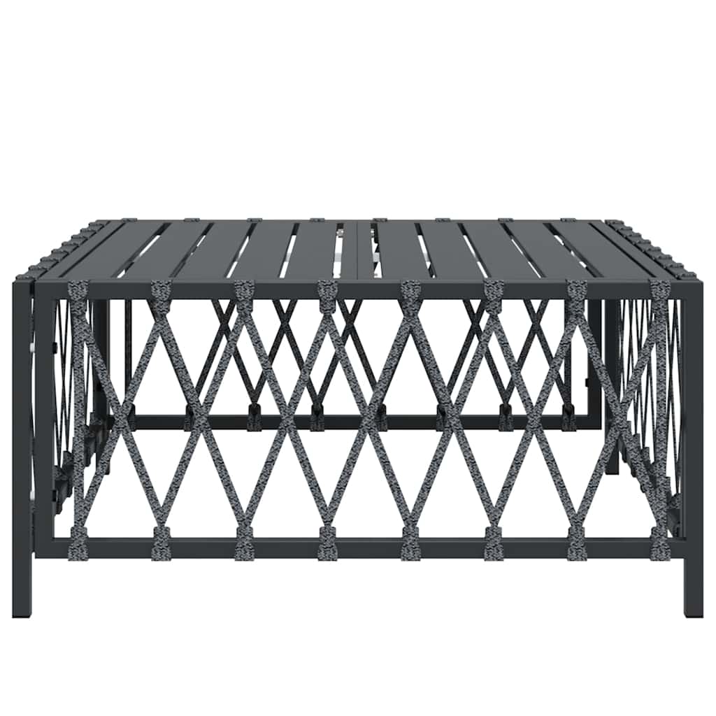vidaXL Masă de grădină, antracit, 70x70x34 cm, material țesut vidaXL Masă de grădină, antracit, 70x70x34 cm, material țesut