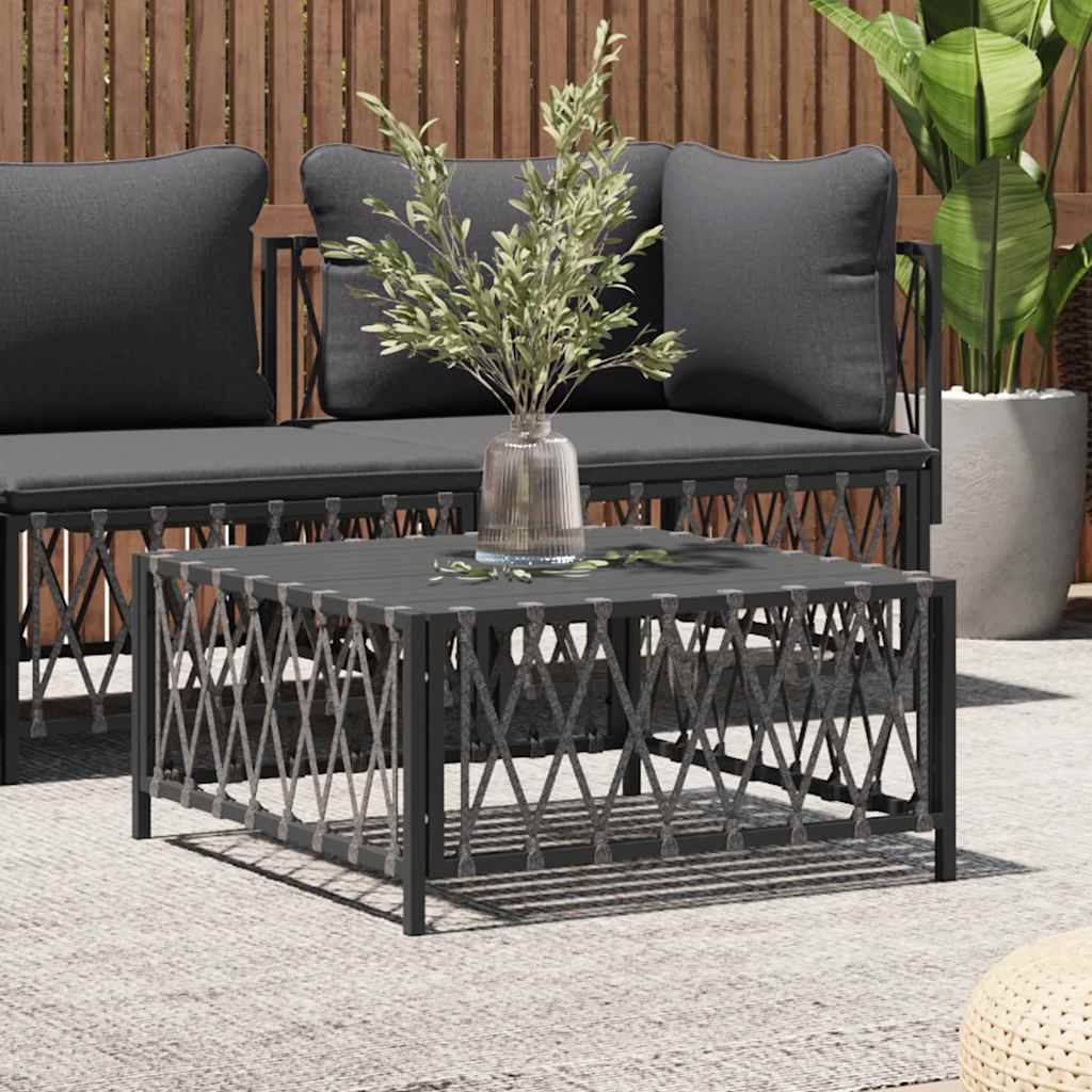 vidaXL Masă de grădină, antracit, 70x70x34 cm, material țesut vidaXL Masă de grădină, antracit, 70x70x34 cm, material țesut