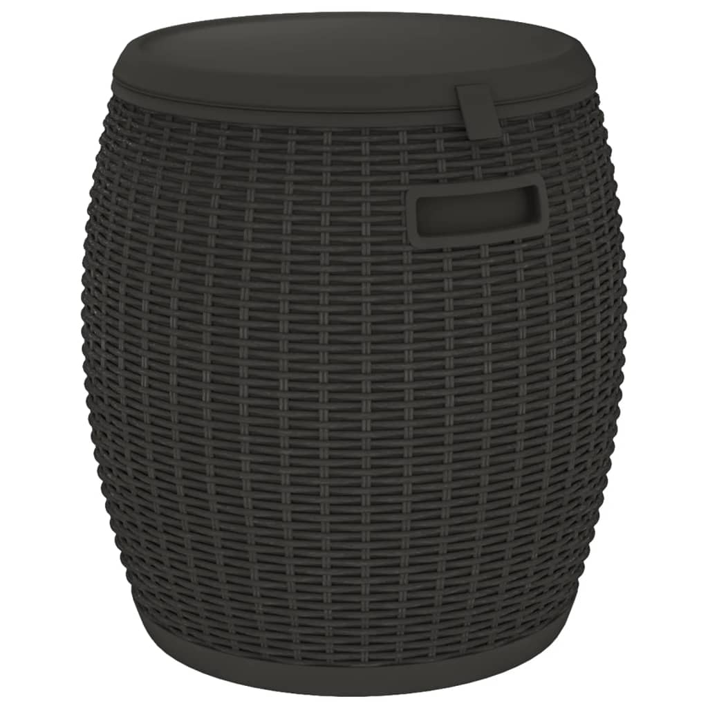 vidaXL Cutie depozitare de grădină 4 în 1, negru, polipropilenă vidaXL Cutie depozitare de grădină 4 în 1, negru, polipropilenă