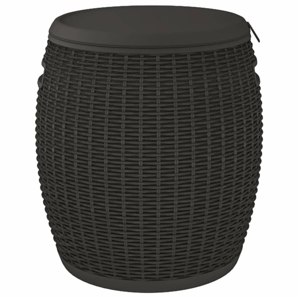 vidaXL Cutie depozitare de grădină 4 în 1, negru, polipropilenă vidaXL Cutie depozitare de grădină 4 în 1, negru, polipropilenă
