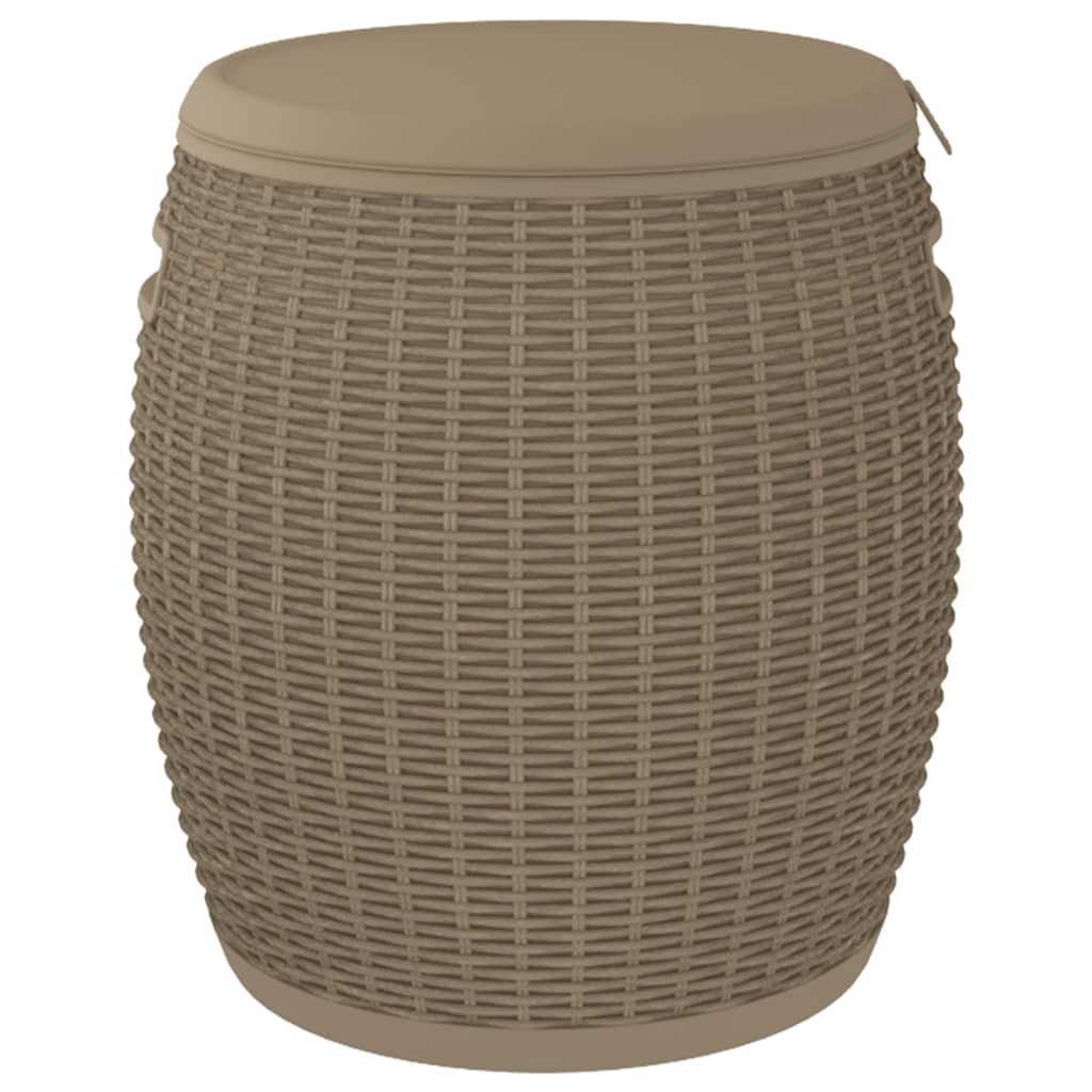 vidaXL Cutie depozitare de grădină 4 în 1, maro deschis, polipropilenă