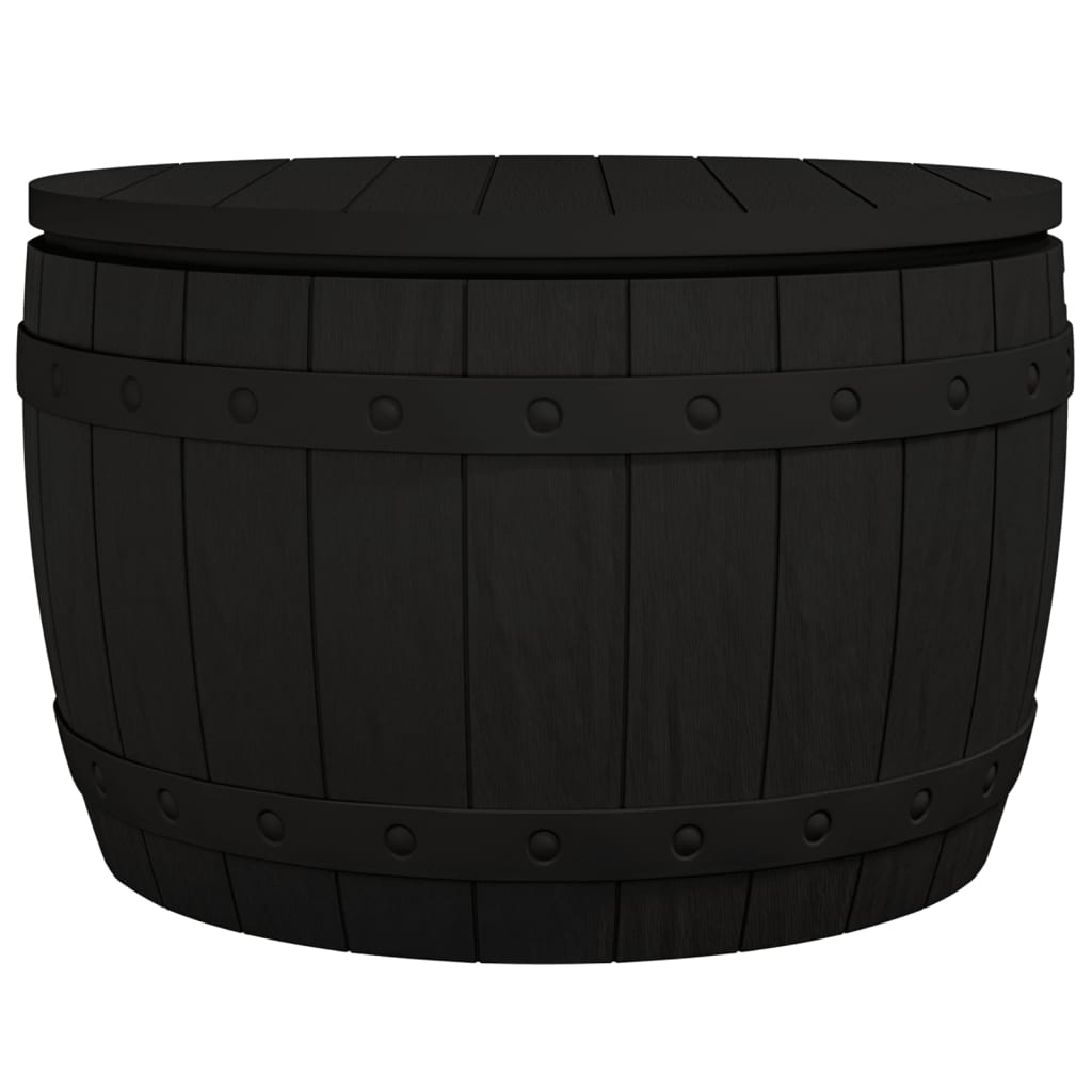vidaXL Cutie depozitare de grădină 3-în-1, negru, polipropilenă vidaXL Cutie depozitare de grădină 3-în-1, negru, polipropilenă