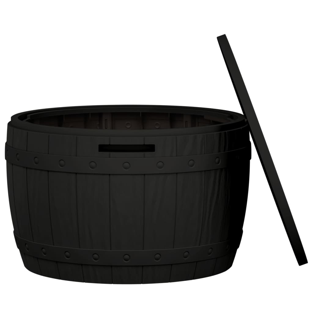 vidaXL Cutie depozitare de grădină 3-în-1, negru, polipropilenă vidaXL Cutie depozitare de grădină 3-în-1, negru, polipropilenă