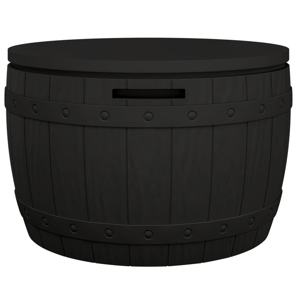 vidaXL Cutie depozitare de grădină 3-în-1, negru, polipropilenă vidaXL Cutie depozitare de grădină 3-în-1, negru, polipropilenă