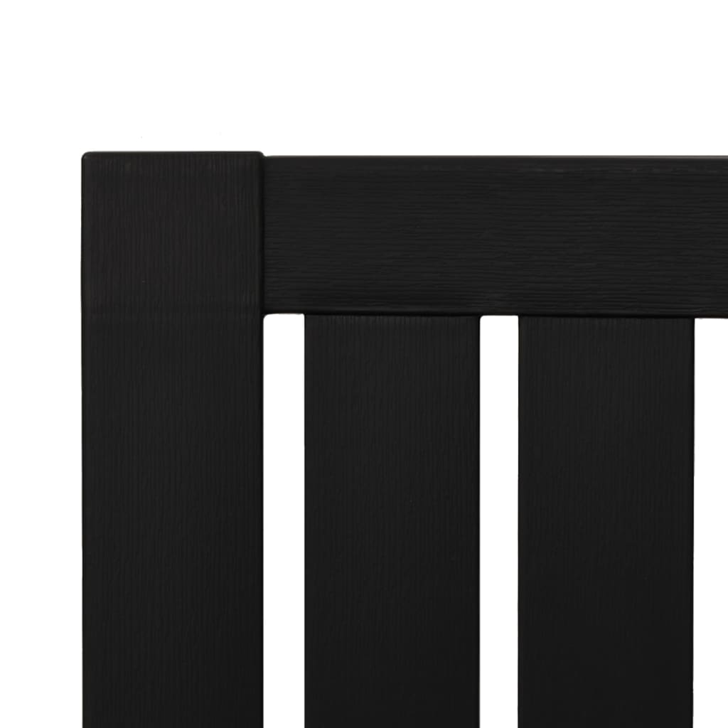 vidaXL Scaun Adirondack de grădină, negru, polipropilenă vidaXL Scaun Adirondack de grădină, negru, polipropilenă