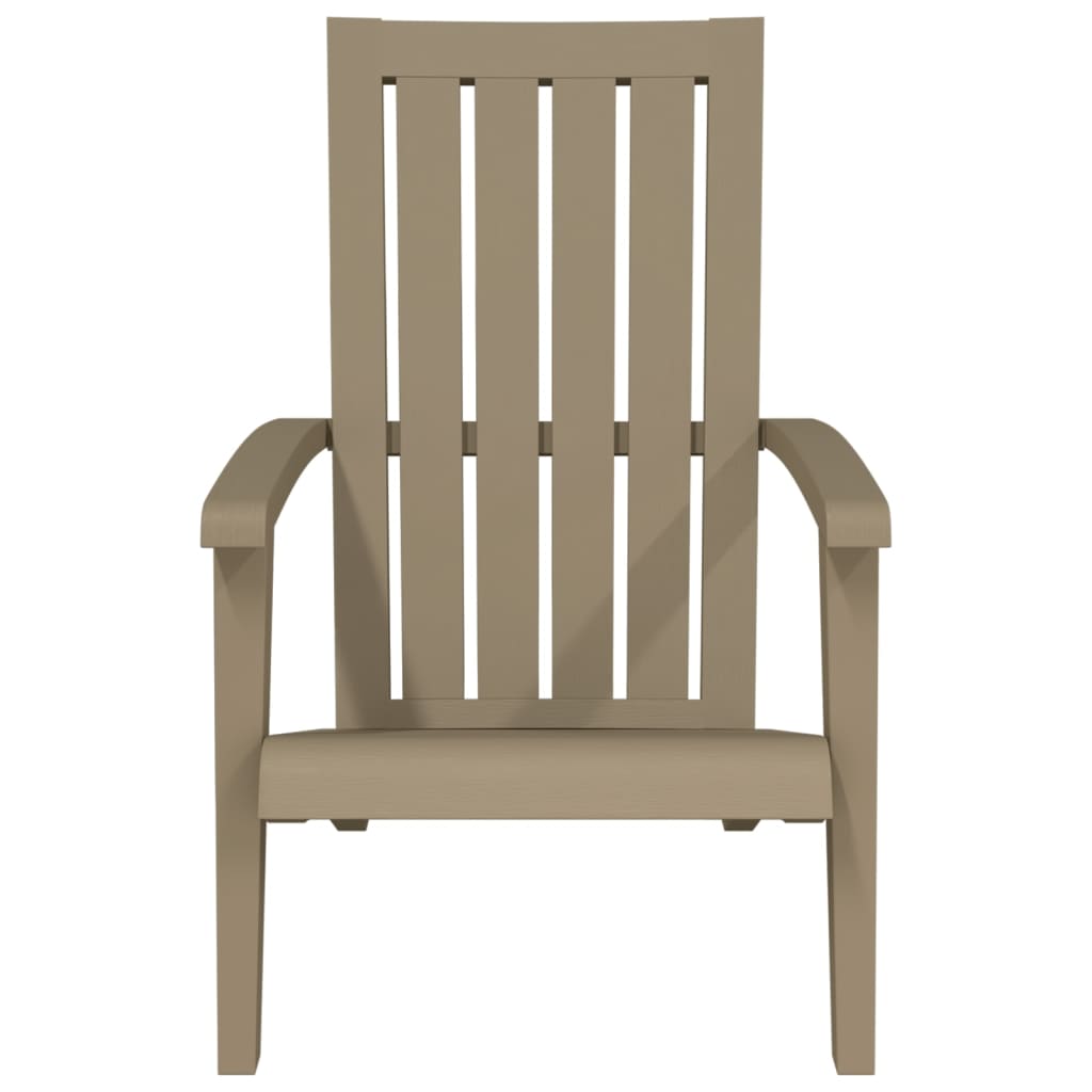 vidaXL Scaun Adirondack de grădină, maro deschis, polipropilenă vidaXL Scaun Adirondack de grădină, maro deschis, polipropilenă