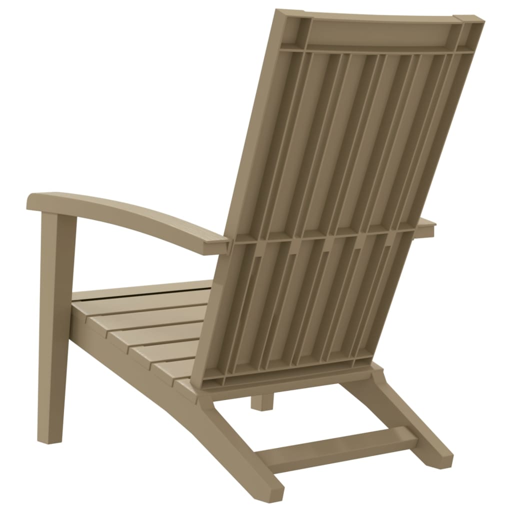 vidaXL Scaun Adirondack de grădină, maro deschis, polipropilenă vidaXL Scaun Adirondack de grădină, maro deschis, polipropilenă