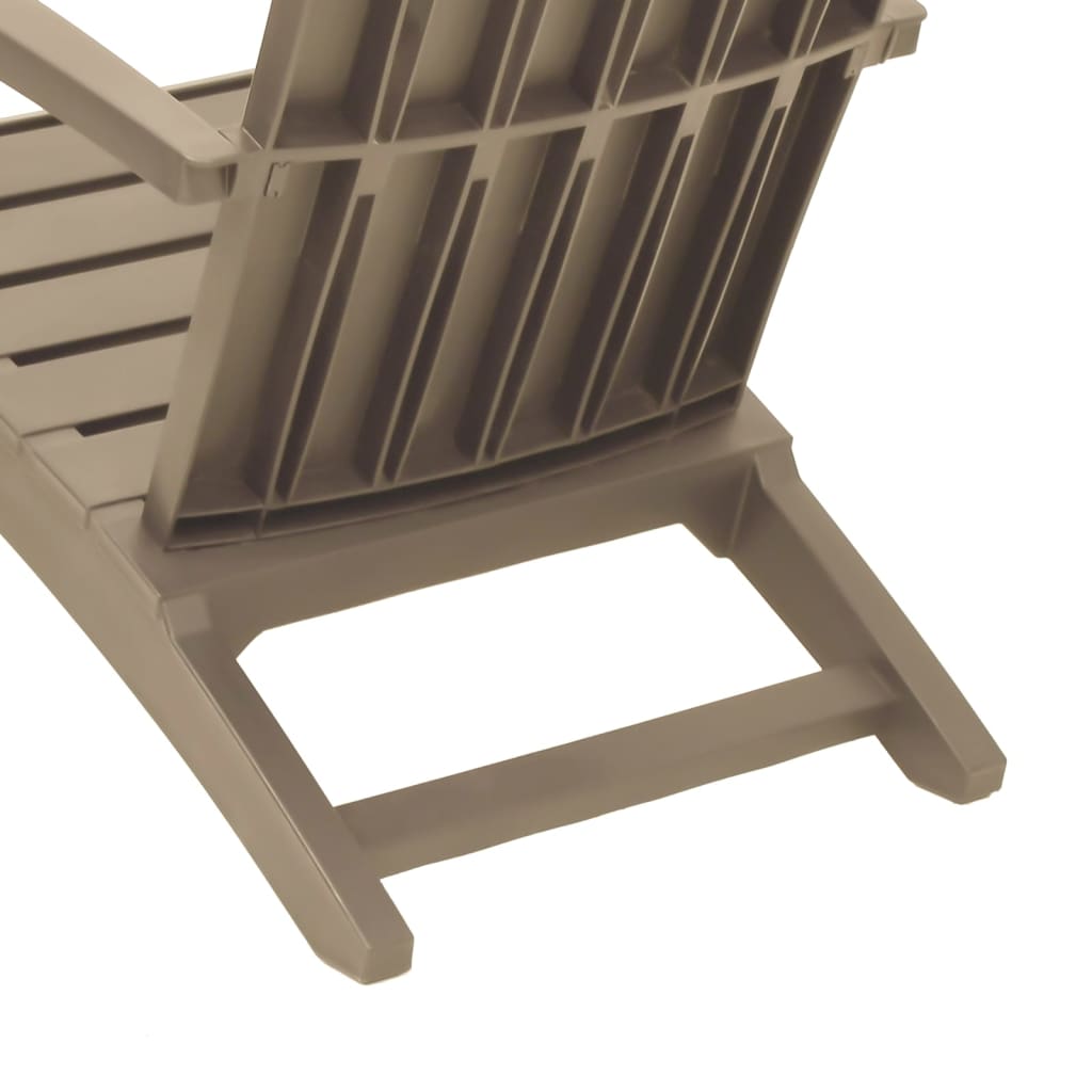 vidaXL Scaun Adirondack de grădină, maro deschis, polipropilenă vidaXL Scaun Adirondack de grădină, maro deschis, polipropilenă