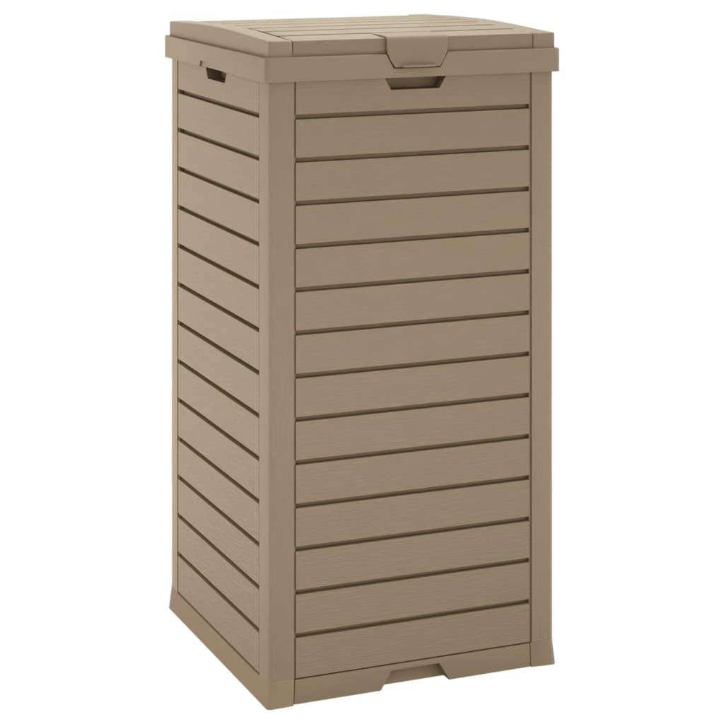 vidaXL Coș de gunoi de exterior maro deschis 41x41x86 cm polipropilenă vidaXL Coș de gunoi de exterior maro deschis 41x41x86 cm polipropilenă