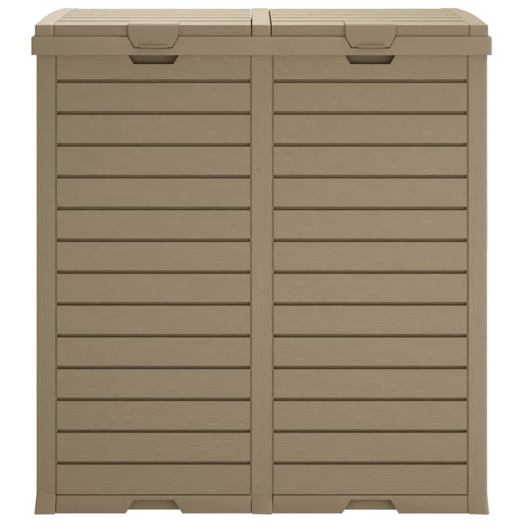 vidaXL Coș de gunoi de exterior maro deschis 78x41x86 cm polipropilenă vidaXL Coș de gunoi de exterior maro deschis 78x41x86 cm polipropilenă
