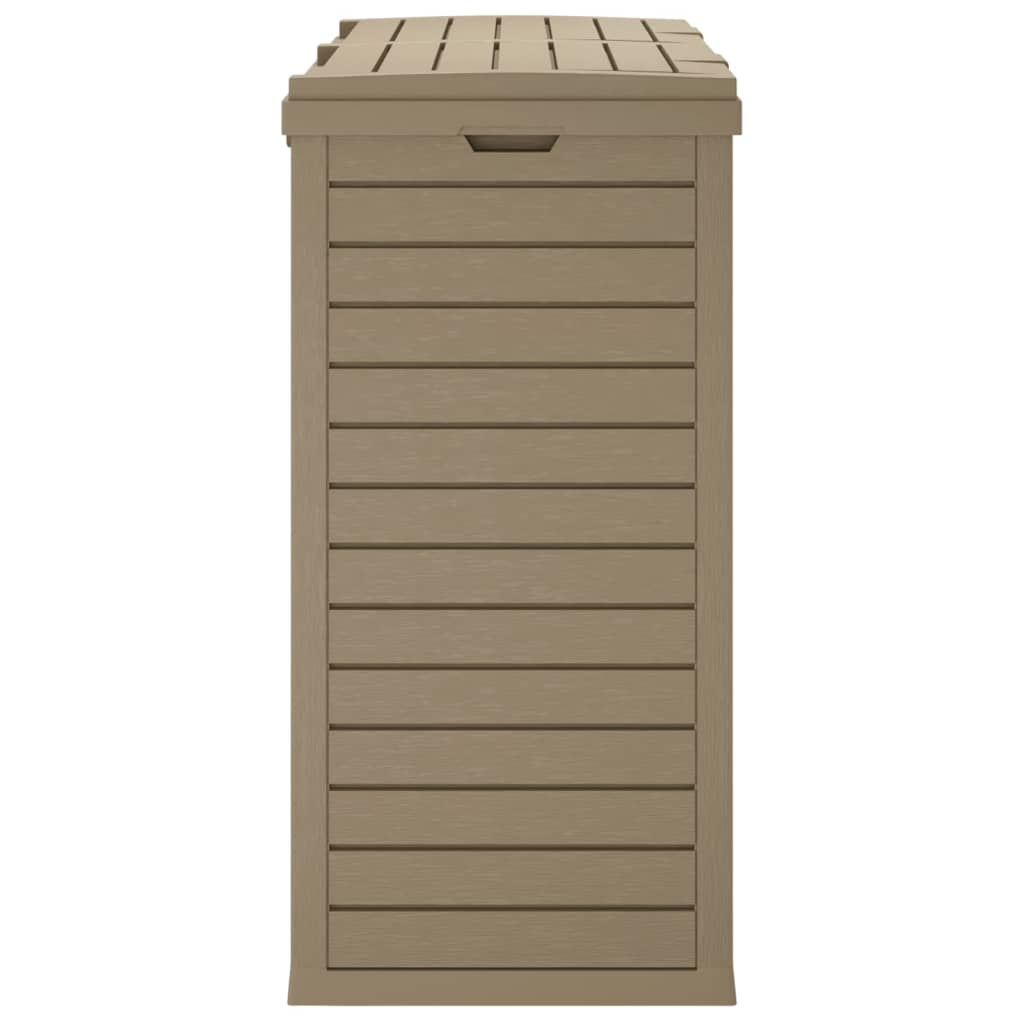 vidaXL Coș de gunoi de exterior maro deschis 78x41x86 cm polipropilenă vidaXL Coș de gunoi de exterior maro deschis 78x41x86 cm polipropilenă