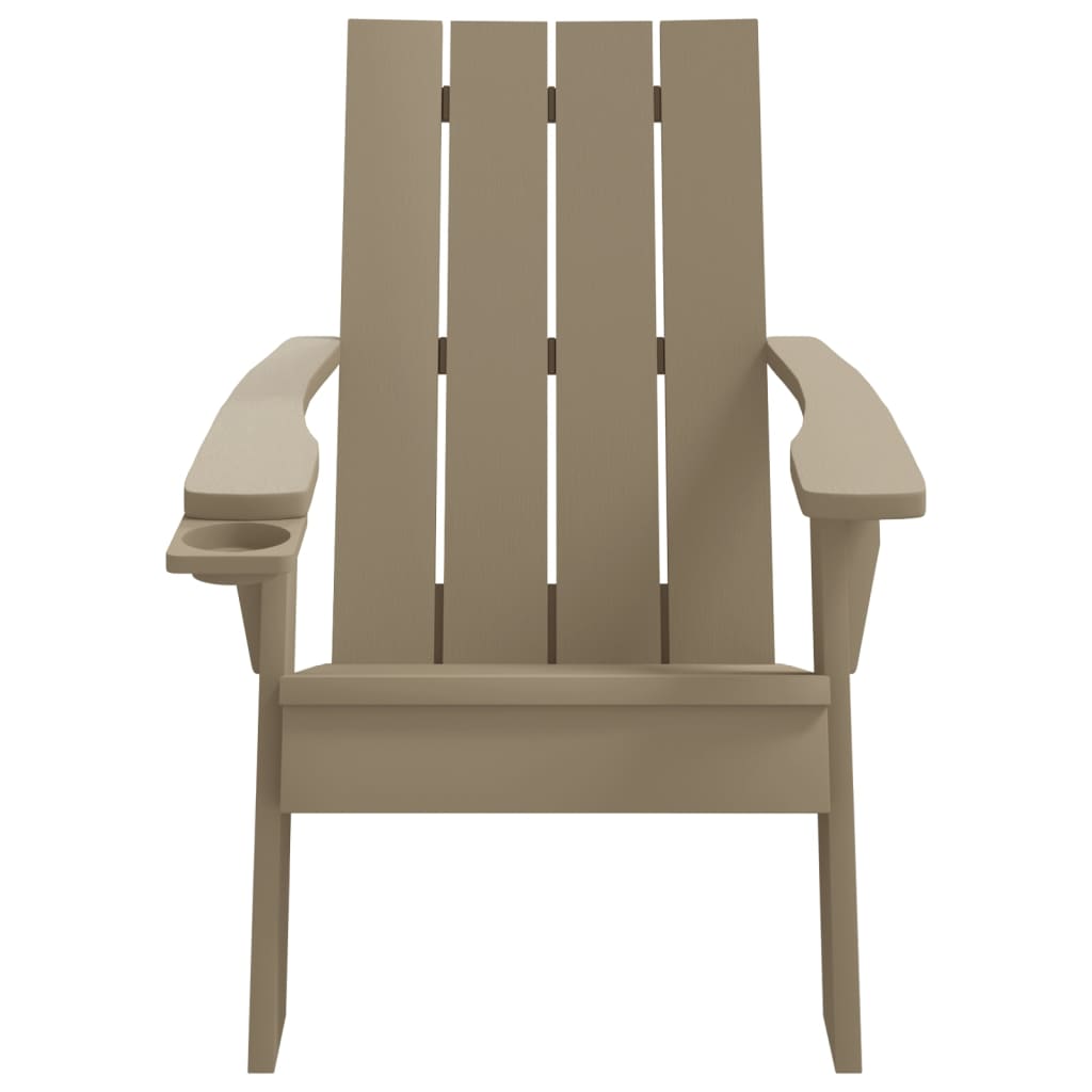 vidaXL Scaun Adirondack, maro deschis, 75x88,5x89,5 cm, polipropilenă vidaXL Scaun Adirondack, maro deschis, 75x88,5x89,5 cm, polipropilenă