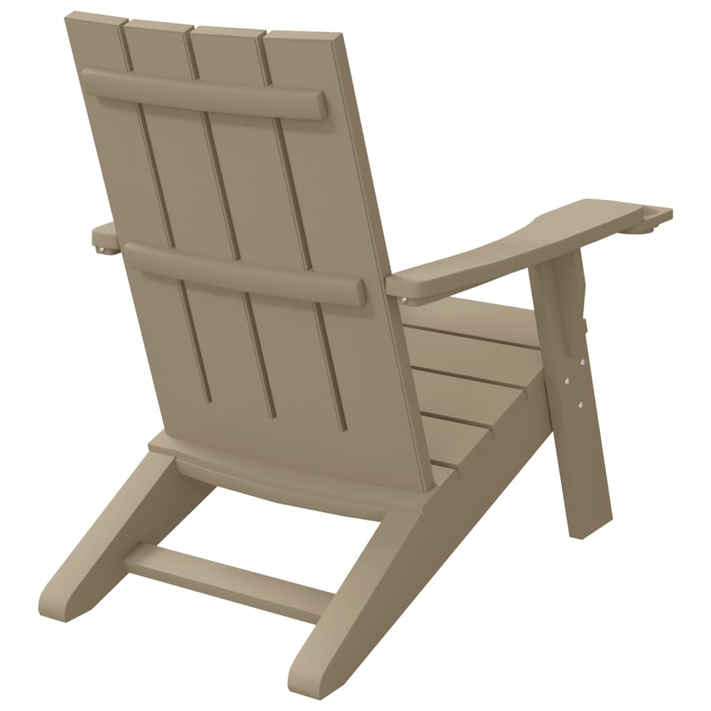 vidaXL Scaun Adirondack, maro deschis, 75x88,5x89,5 cm, polipropilenă vidaXL Scaun Adirondack, maro deschis, 75x88,5x89,5 cm, polipropilenă