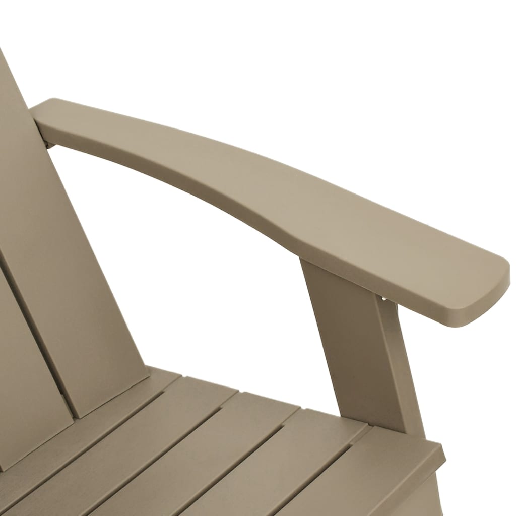 vidaXL Scaun Adirondack, maro deschis, 75x88,5x89,5 cm, polipropilenă vidaXL Scaun Adirondack, maro deschis, 75x88,5x89,5 cm, polipropilenă