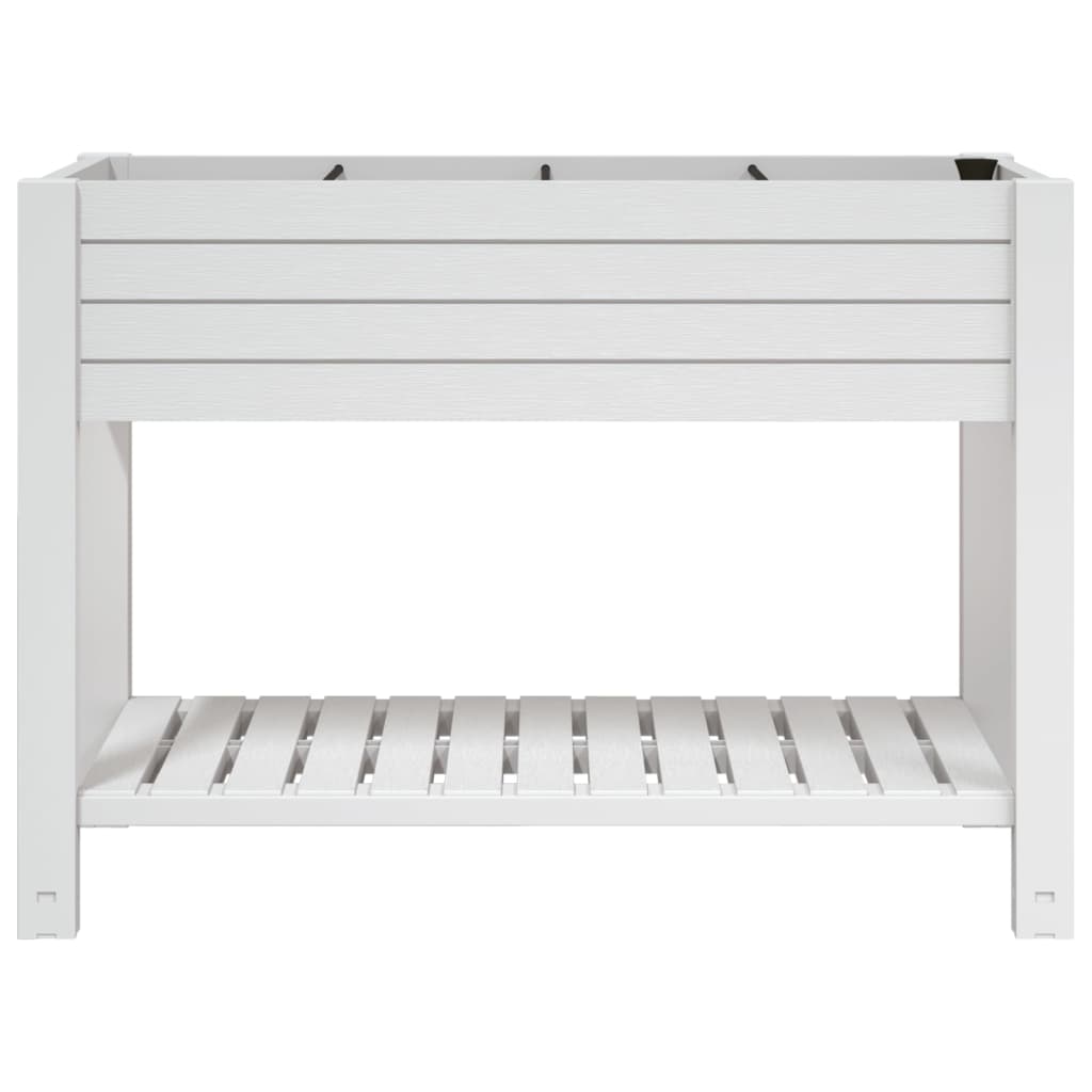 vidaXL Strat înălțat, alb, 110x45x79 cm, polipropilenă vidaXL Strat înălțat, alb, 110x45x79 cm, polipropilenă