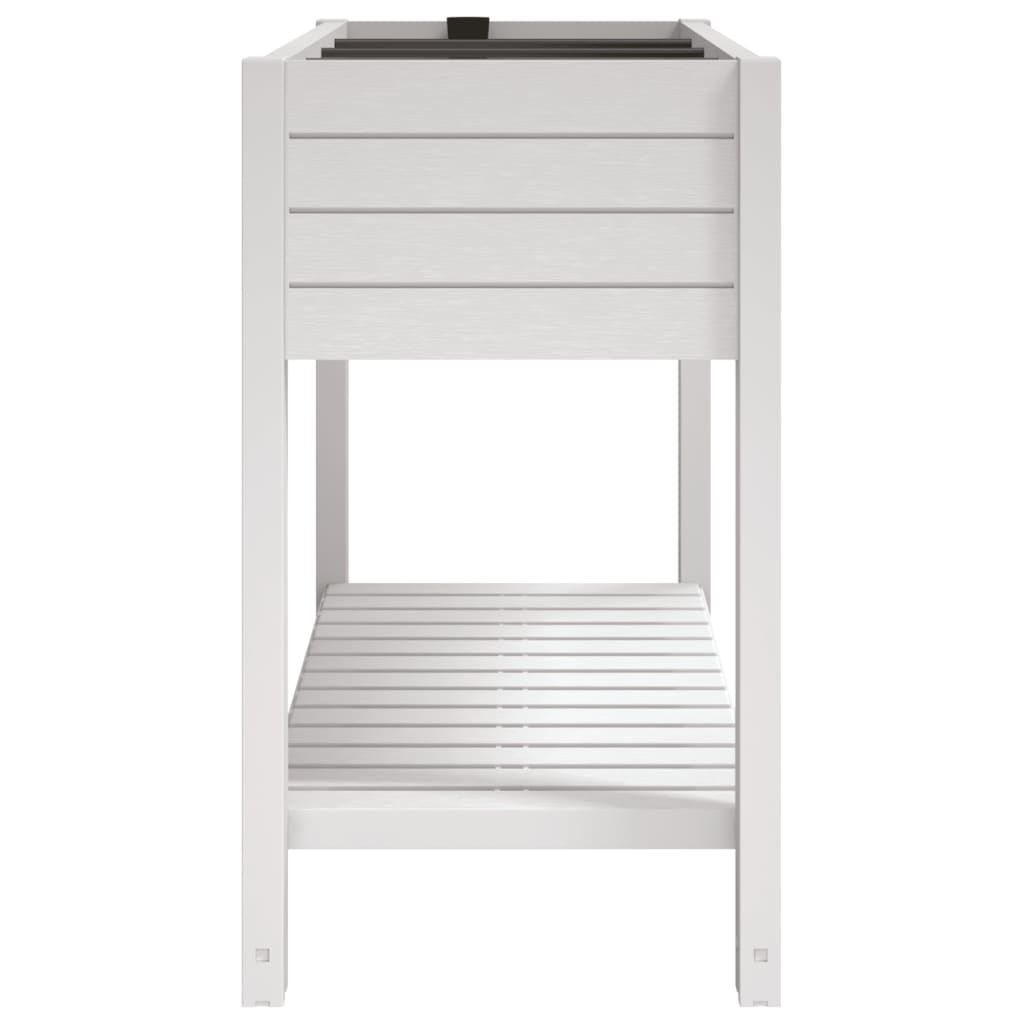 vidaXL Strat înălțat, alb, 110x45x79 cm, polipropilenă vidaXL Strat înălțat, alb, 110x45x79 cm, polipropilenă