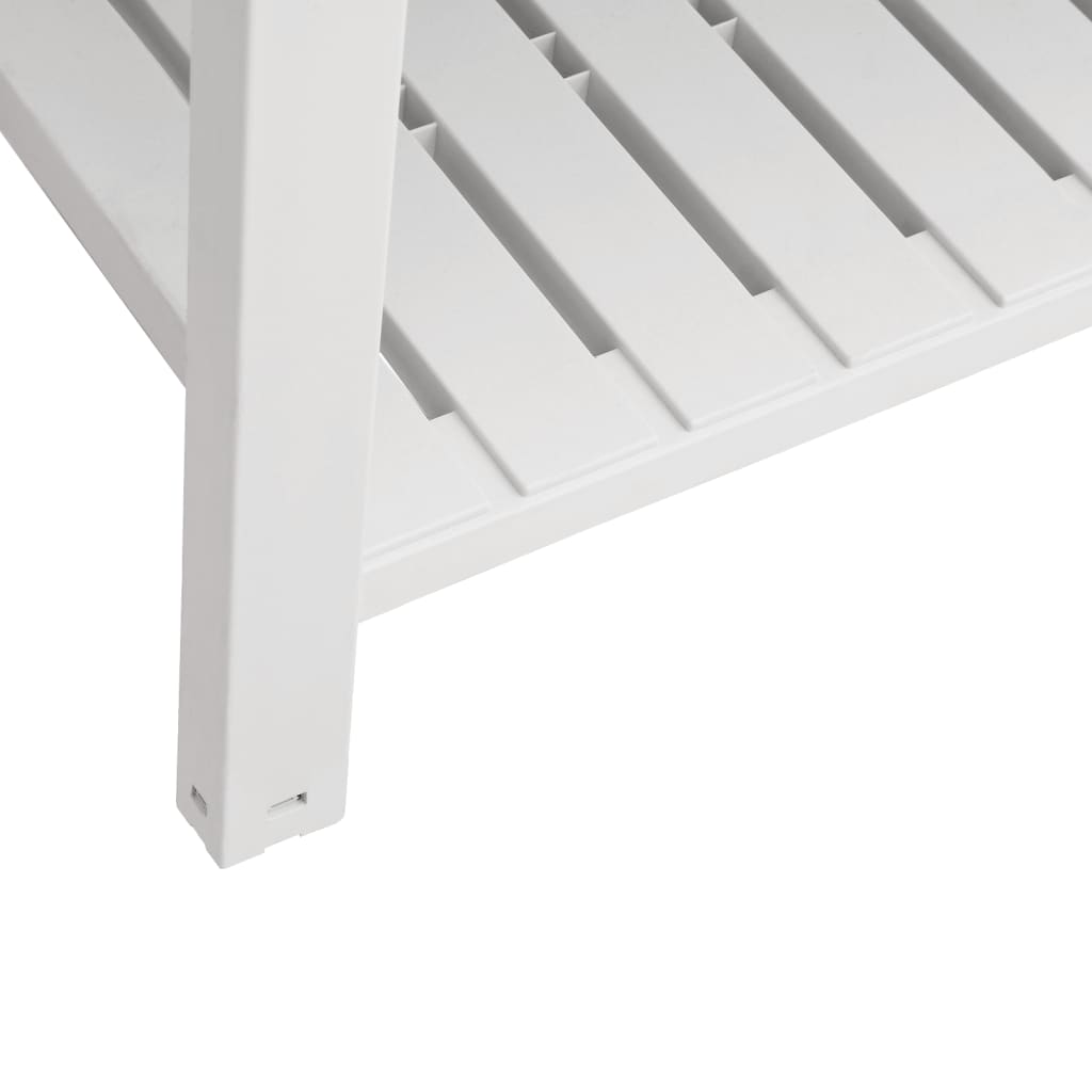 vidaXL Strat înălțat, alb, 110x45x79 cm, polipropilenă vidaXL Strat înălțat, alb, 110x45x79 cm, polipropilenă