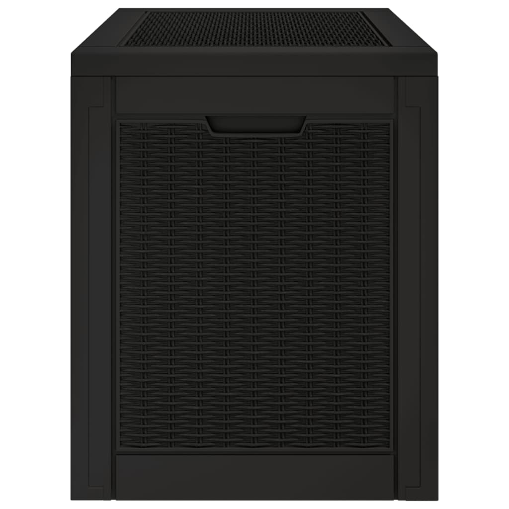 vidaXL Ladă depozitare de grădină, negru, 55,5x43x53 cm, polipropilenă vidaXL Ladă depozitare de grădină, negru, 55,5x43x53 cm, polipropilenă
