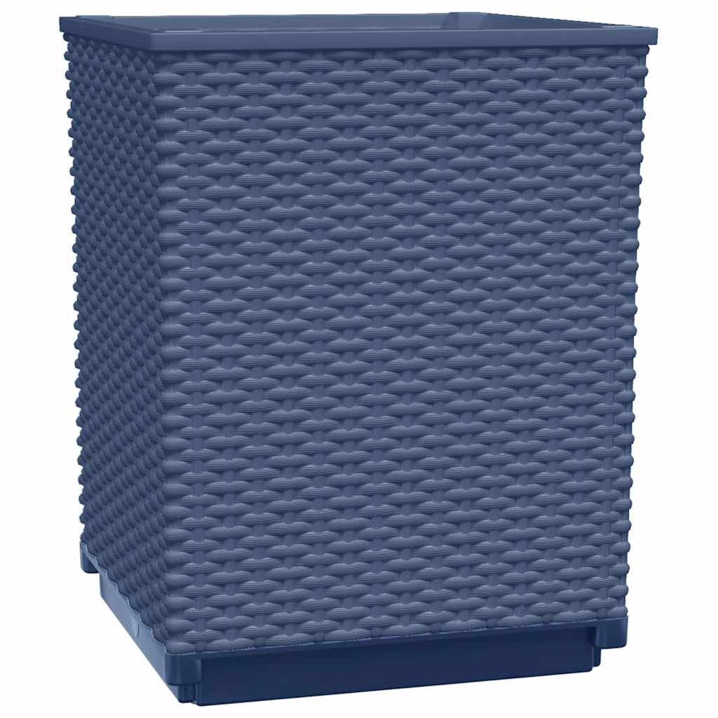 vidaXL Jardiniere, 2 buc., albastru gri, 30x30x37 cm, polipropilenă