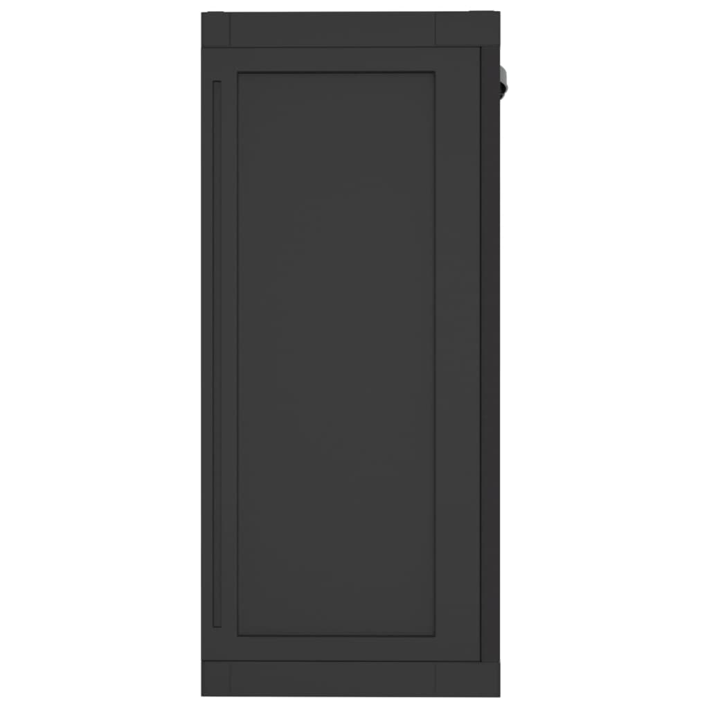 vidaXL Dulap depozitare de exterior, negru, 65x37x85 cm, PP